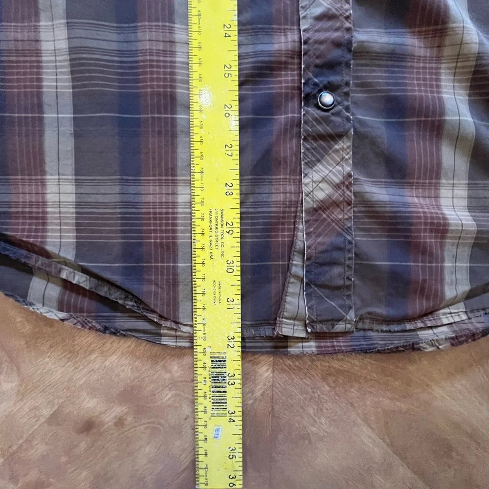 Banana Republic Brown and Tan Checkered Casual Shirt